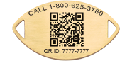 QR Code Classic Embossed Medical ID Bracelet 10k Gold, Gold, pemblem image number 0